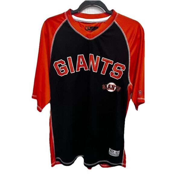 Other - San Francisco Giants Shirt Mens Large Orange Black Sewn Embroidered True Fan